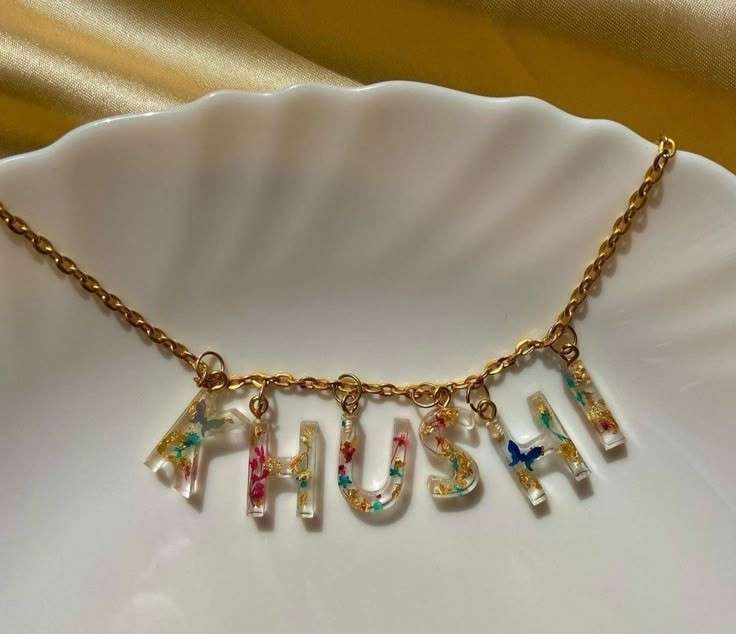 Resin Name Necklace