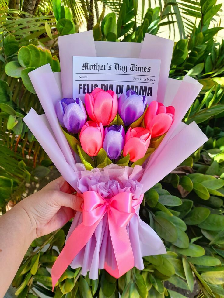 Ribbon Tulip Bouquet