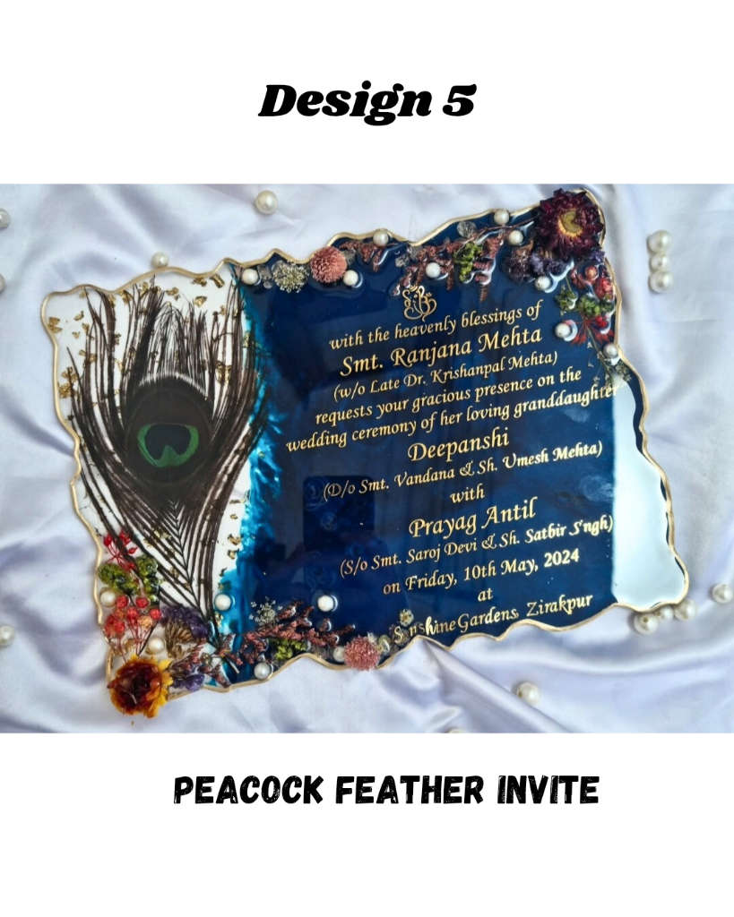 Resin Wedding Invitation