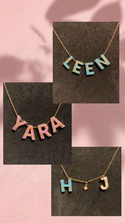 Resin Name Necklace