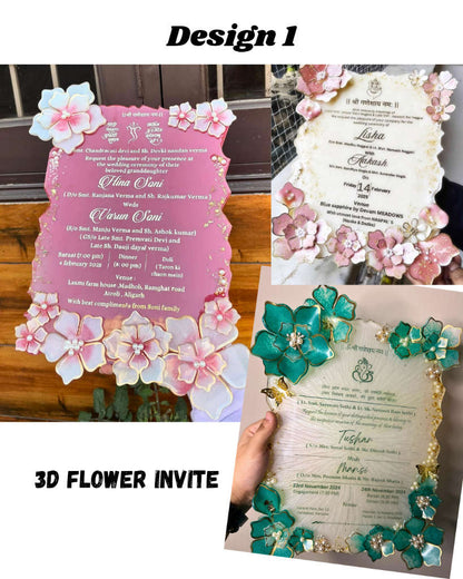 Resin Wedding Invitation