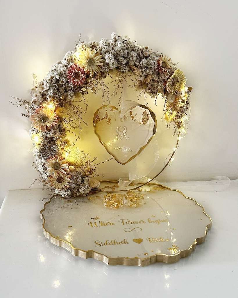 Floral Hoop Engagement Platter
