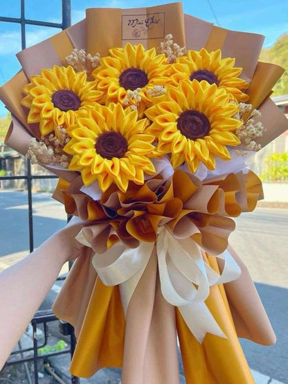 Ribbon Sunflower Bouquet