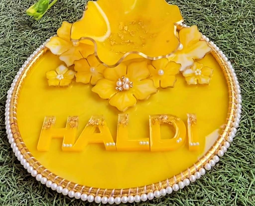 Traditional Pearly Haldi Platter