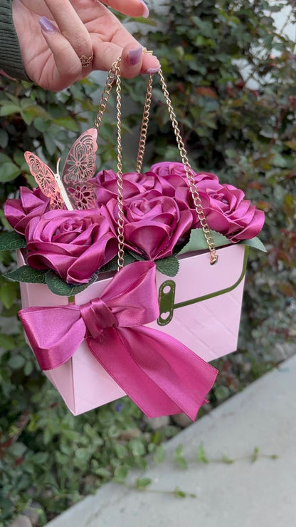 Ribbon Rose Basket