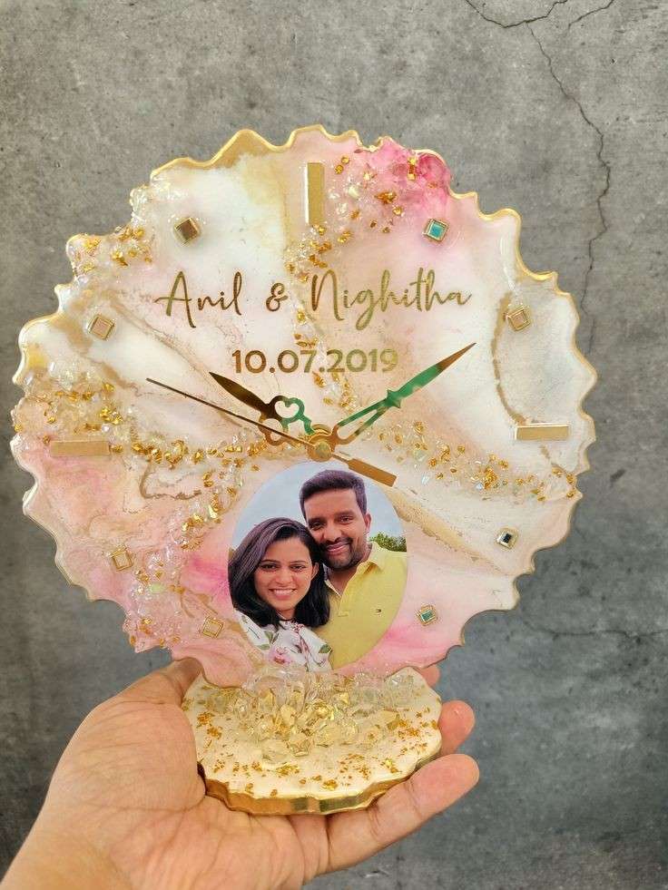 Geode Photo Table Clock