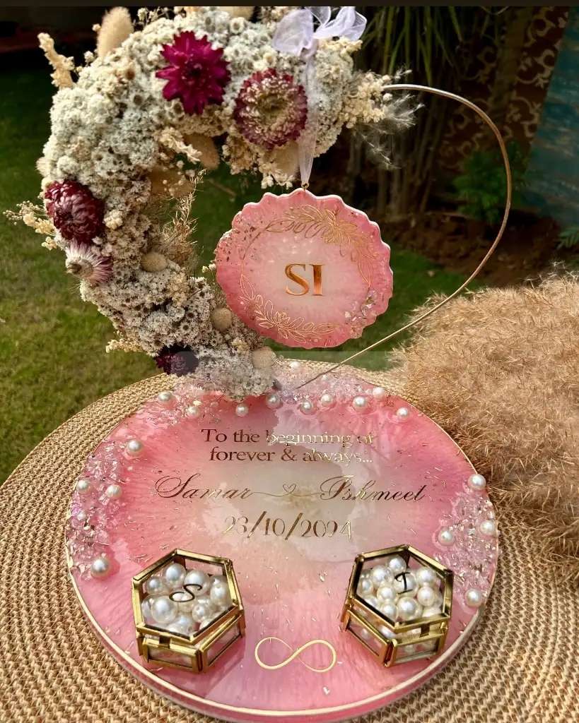 Floral Hoop Engagement Platter