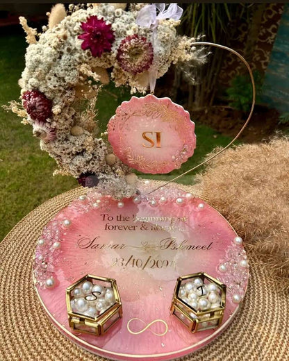 Floral Hoop Engagement Platter