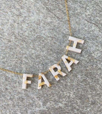 Resin Name Necklace