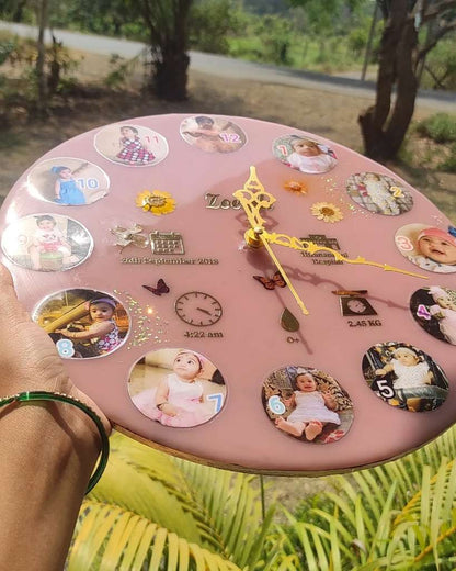 One Year Baby Photo Clock