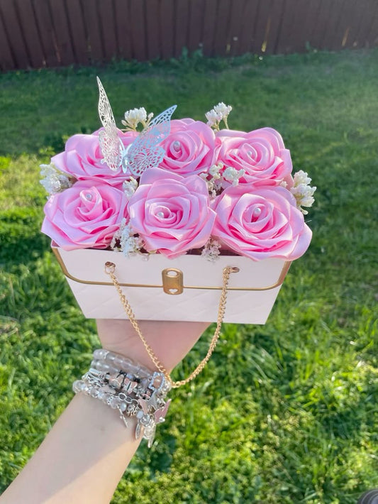 Ribbon Rose Basket
