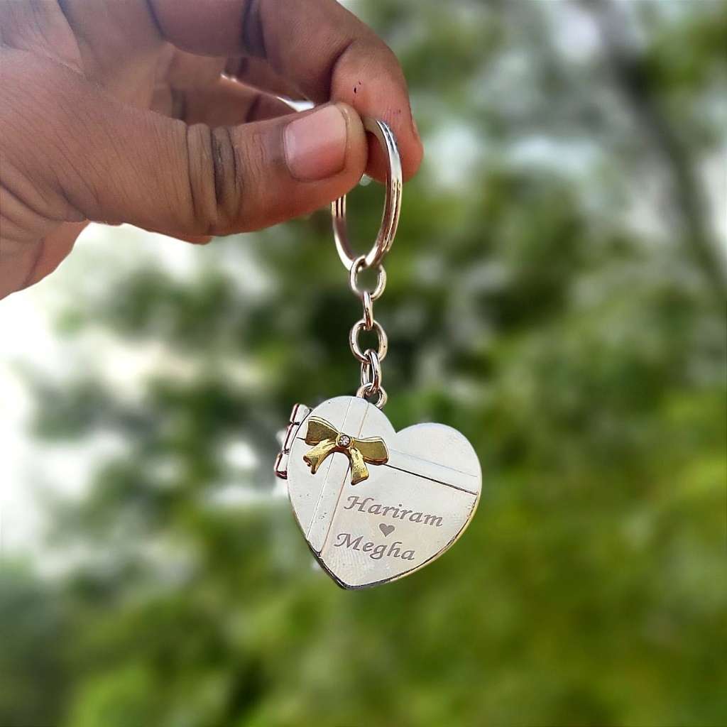 Heart Metal Frame Keychain
