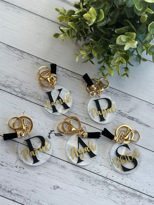 Transparent Name Keychain