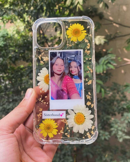 Resin Floral Photo Phone Cover