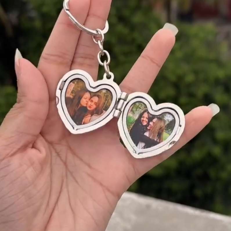 Heart Metal Frame Keychain