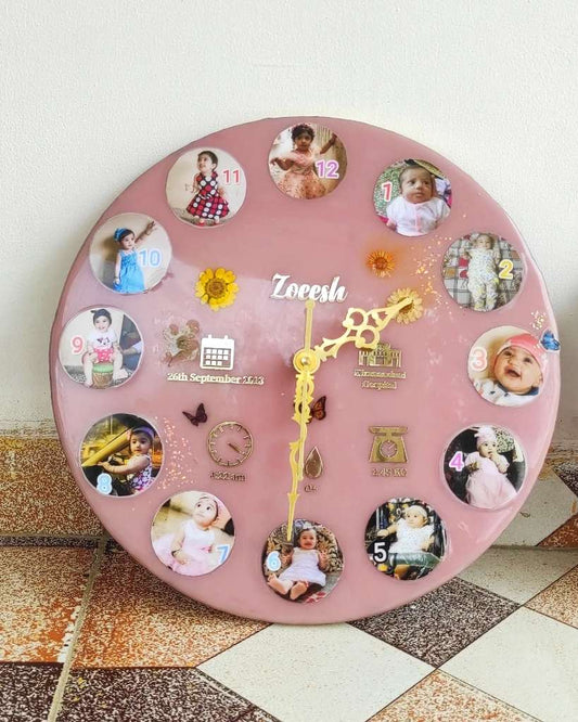 One Year Baby Photo Clock