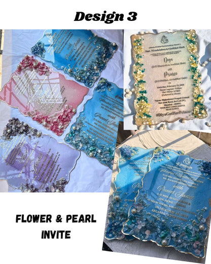 Resin Wedding Invitation