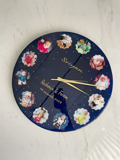 One Year Baby Photo Clock