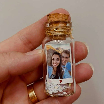 Bottle Photo Message Keychain