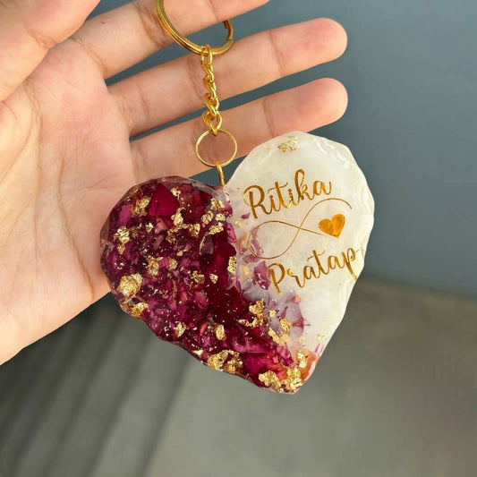 Diamond Heart cut Keyring