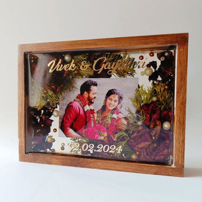 Teakwood Varmala Preservation Frame