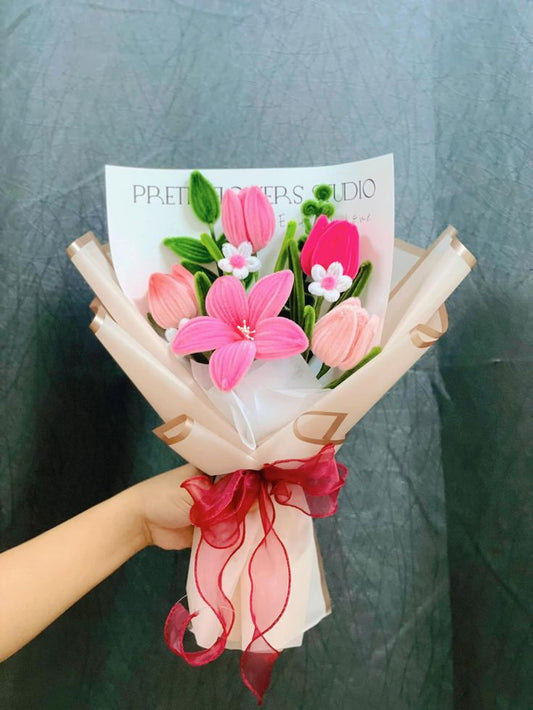 Eternal Lily & Tulips Bouquet