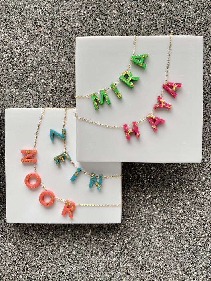 Resin Name Necklace