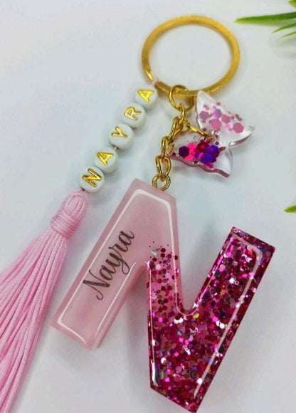 Name Tessel Letter Keychain