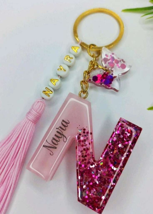 Name Tessel Letter Keychain