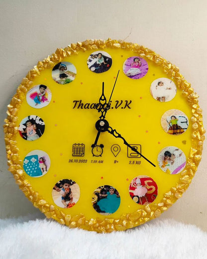 One Year Baby Photo Clock