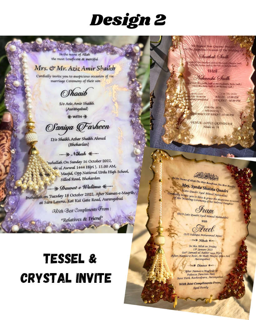 Resin Wedding Invitation