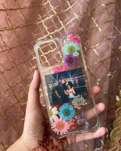 Resin Floral Photo Phone Cover