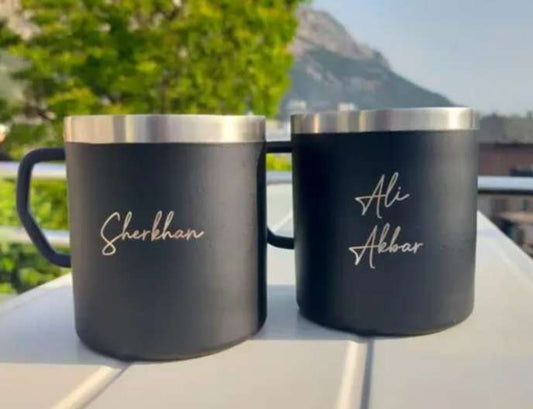 Steel Name Engraved Mug