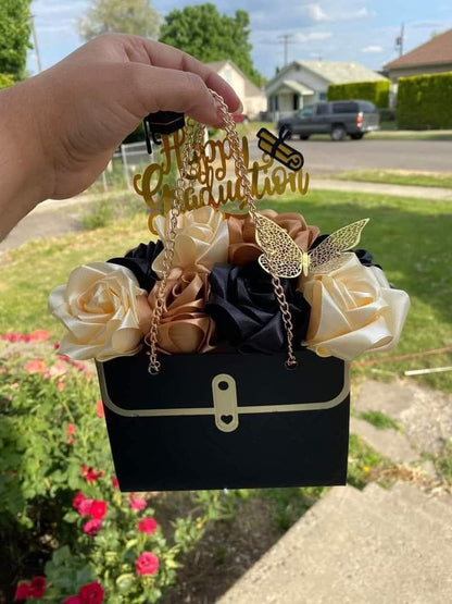 Ribbon Rose Basket