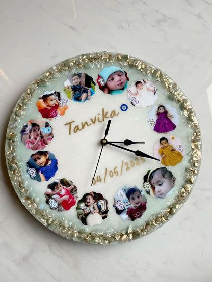 One Year Baby Photo Clock