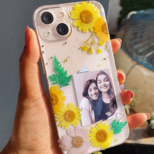 Resin Floral Photo Phone Cover