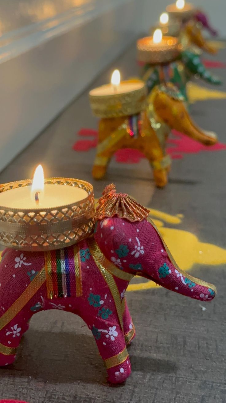 Elephant Tea Light Holders