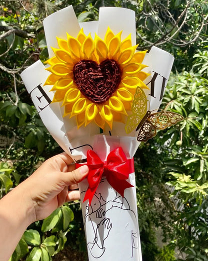 Ribbon Sunflower Bouquet