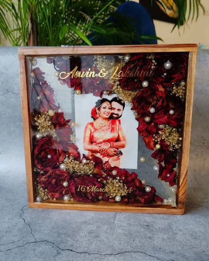 Teakwood Varmala Preservation Frame